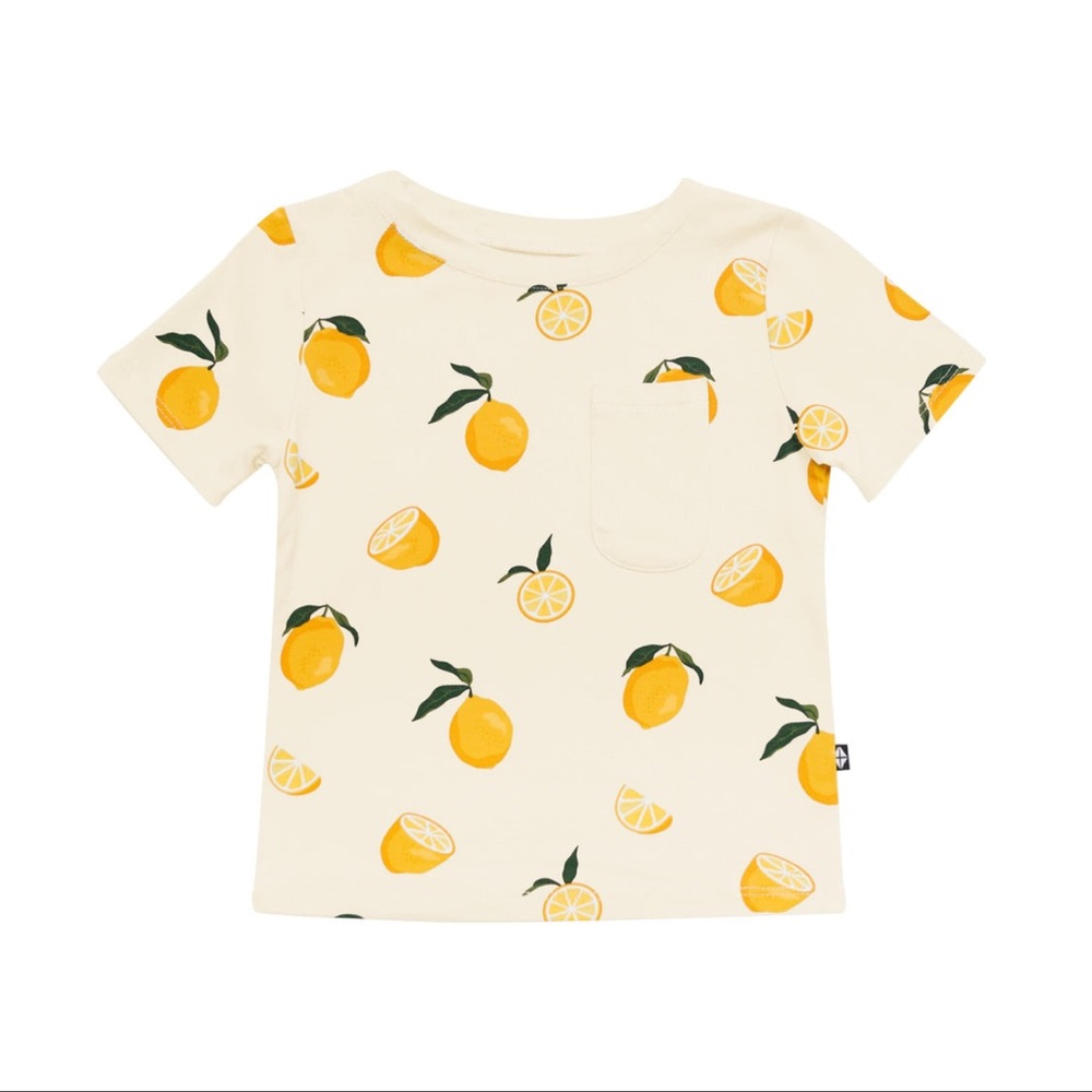 Kyte Baby Toddler Crew Tee in Lemon 2T